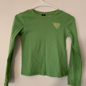 GAP Green Heart Long Sleeve